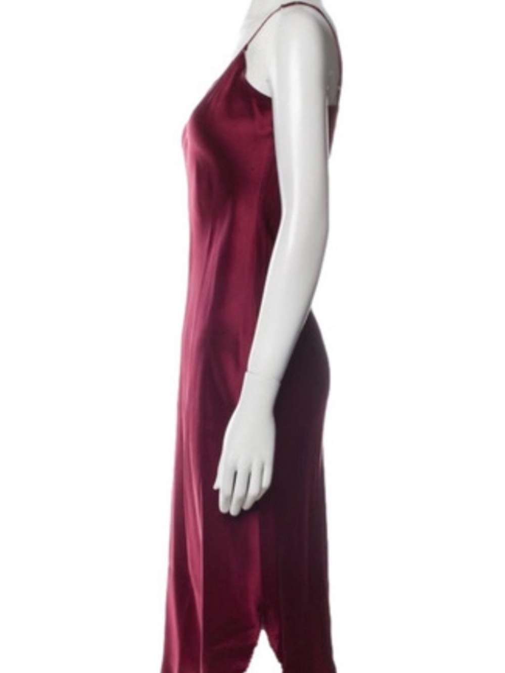 Nili Lotan Burgundy Silk Slip Dress - Picture 4 of 12